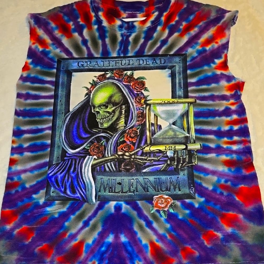 Grateful Dead MILLENNIUM  Tie-Dye Sleeveless Shirt.